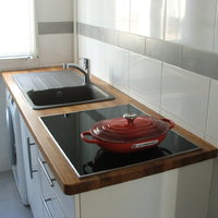 Changer son plan de cuisine avec évier et plaque de cuisson 200