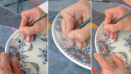 restauration assiette porcelaine