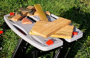 les carreaux de terre cuite prêts à la découpe 