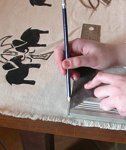 définir la position des motifs du pochoir